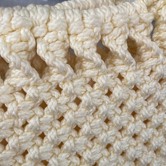 Macramé Cream Handmade Handbag - Picture 4 of 4